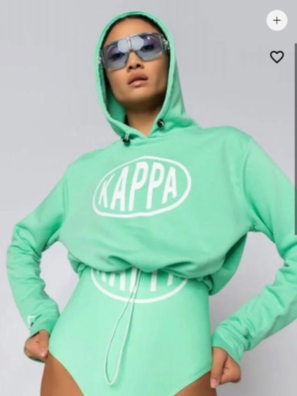 Kappa Pop Elanta Hoodie, Cropped, Graphic Sweatshirt - Womens Small